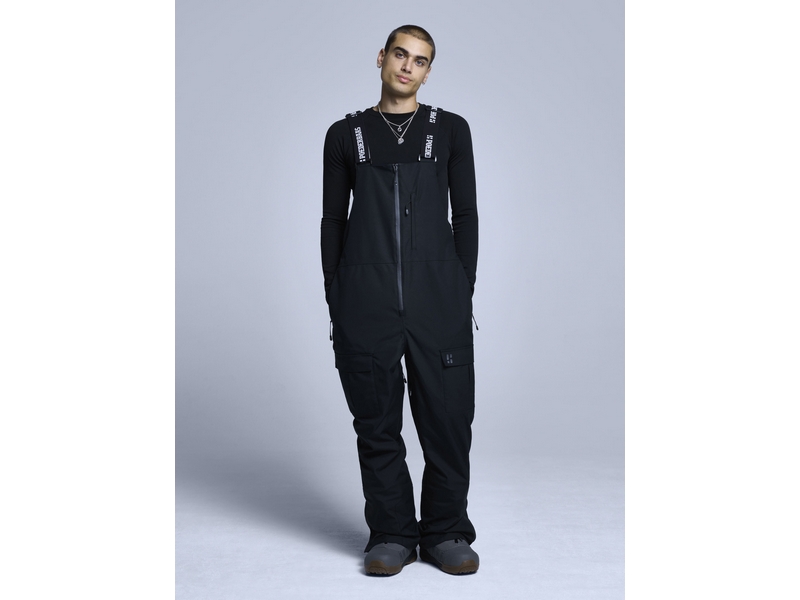 Poederbaas ski broek heren Drekka bib pant black-model-voor-pb270910-001